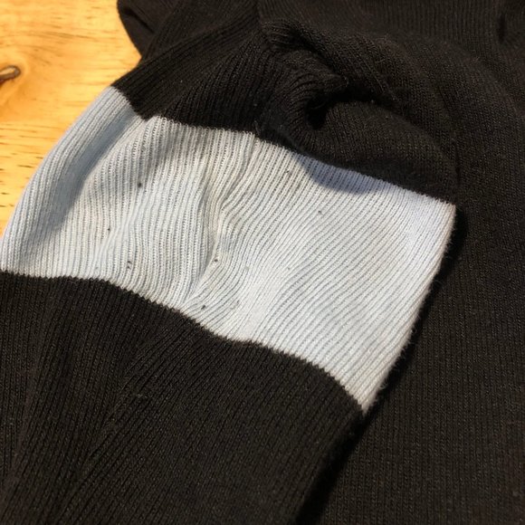 WOMENS POLKADOT USA BLACK BLUE CREW NECK THIN KNIT SWEATER S/M * - Picture 9 of 10